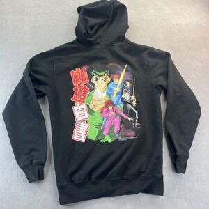 Funimation Yu Yu Hakusho Black Hoodie Sweatshirt  M Vintage 2003